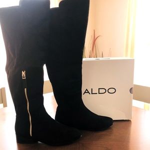 ALDO Black Knee High Boots, 9.0